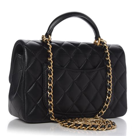 chanel mini rectangular black iridescent|CHANEL Lambskin Quilted Mini Rectangular Flap Black.